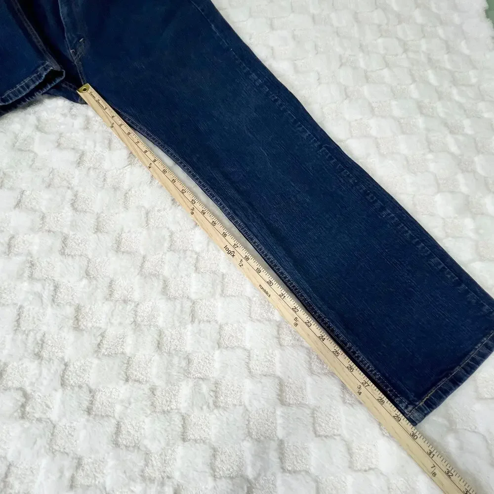 Levi’s 505 Jeans Mens 38x30 Blue Regular Fit Straight Leg Dark Blue Denim